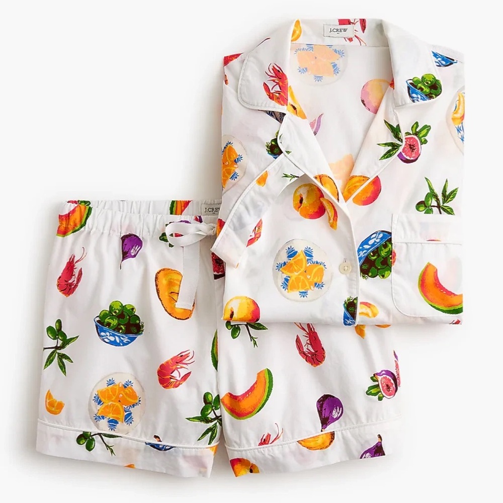 Colorful Lobster Fruit Print Pajamas